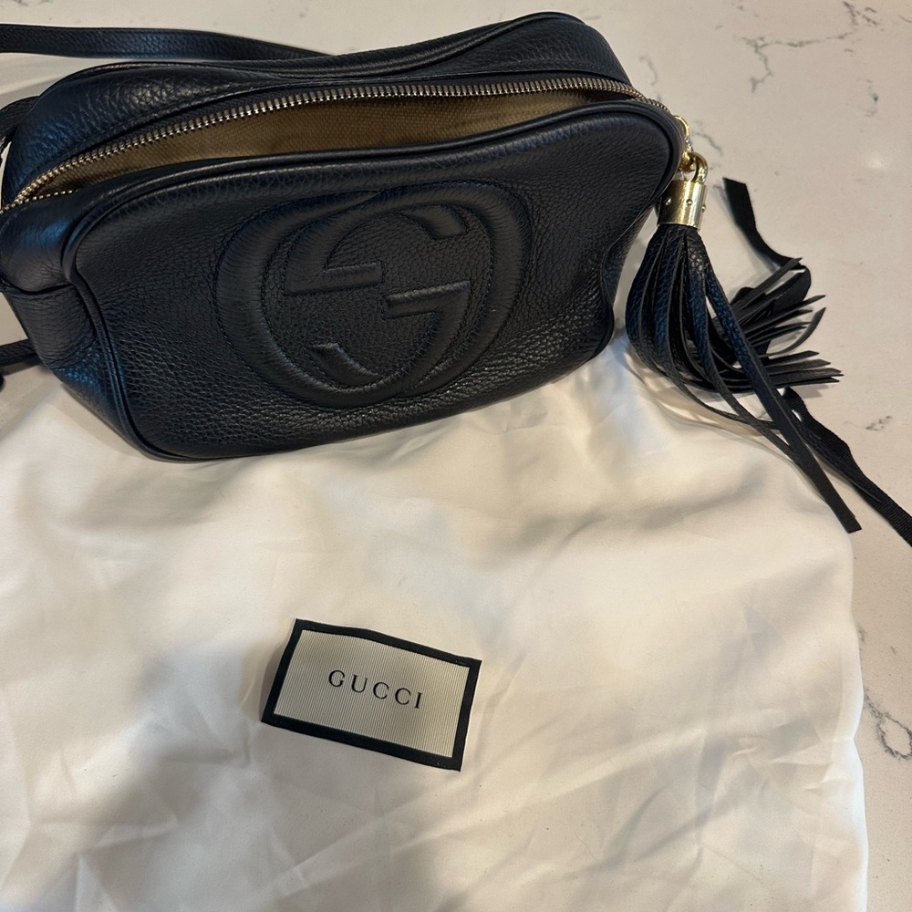 Gucci Black Leather Crossbody Bag